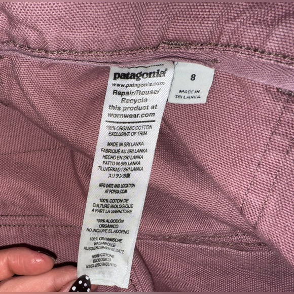 Women’s Patagonia Evening Mauve Organic Cotton Stand Up Shorts 3 1/2 inch Sz 8 - Picture 4 of 7